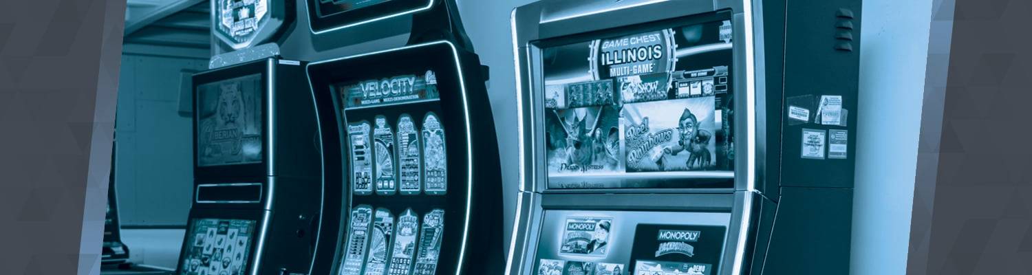 Photo showcasing slot machine games at GEM Gaming
