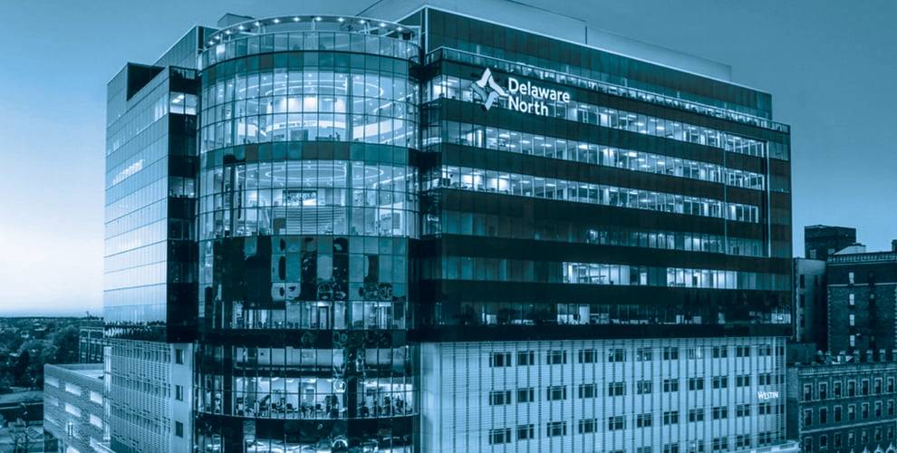 A photo showcasing the Delaware North Corporate Headquarters building.